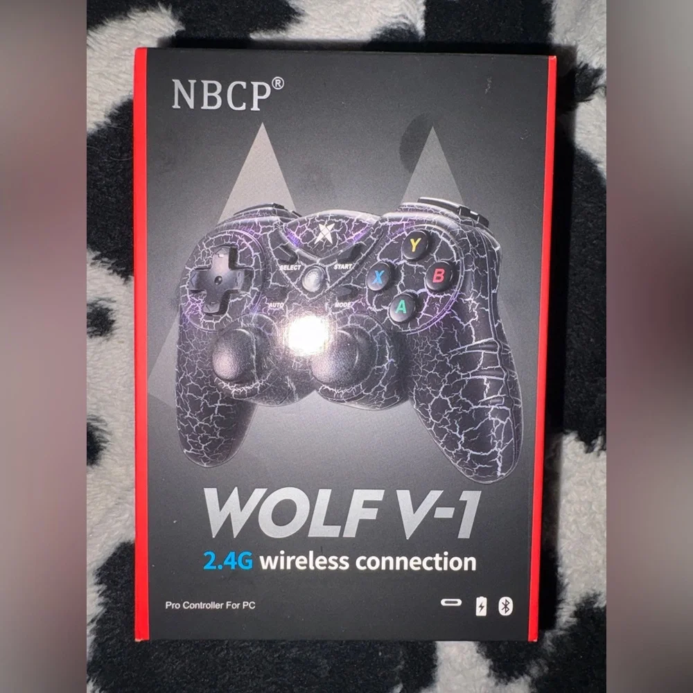 Wolf V-1 Black Crackle Wireless Game Controller
